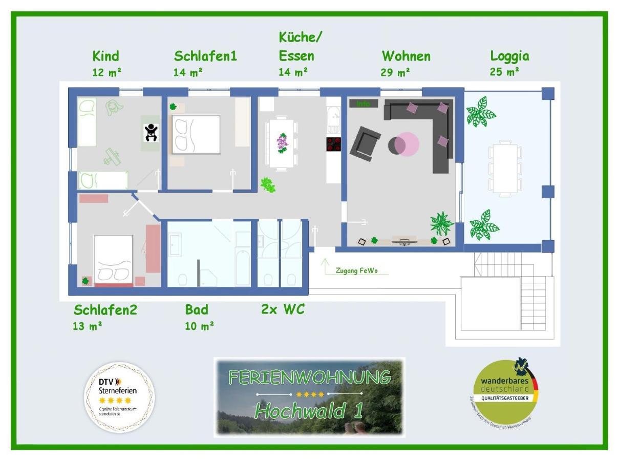 Ferienwohnung Hochwald 1 Losheim Luaran gambar